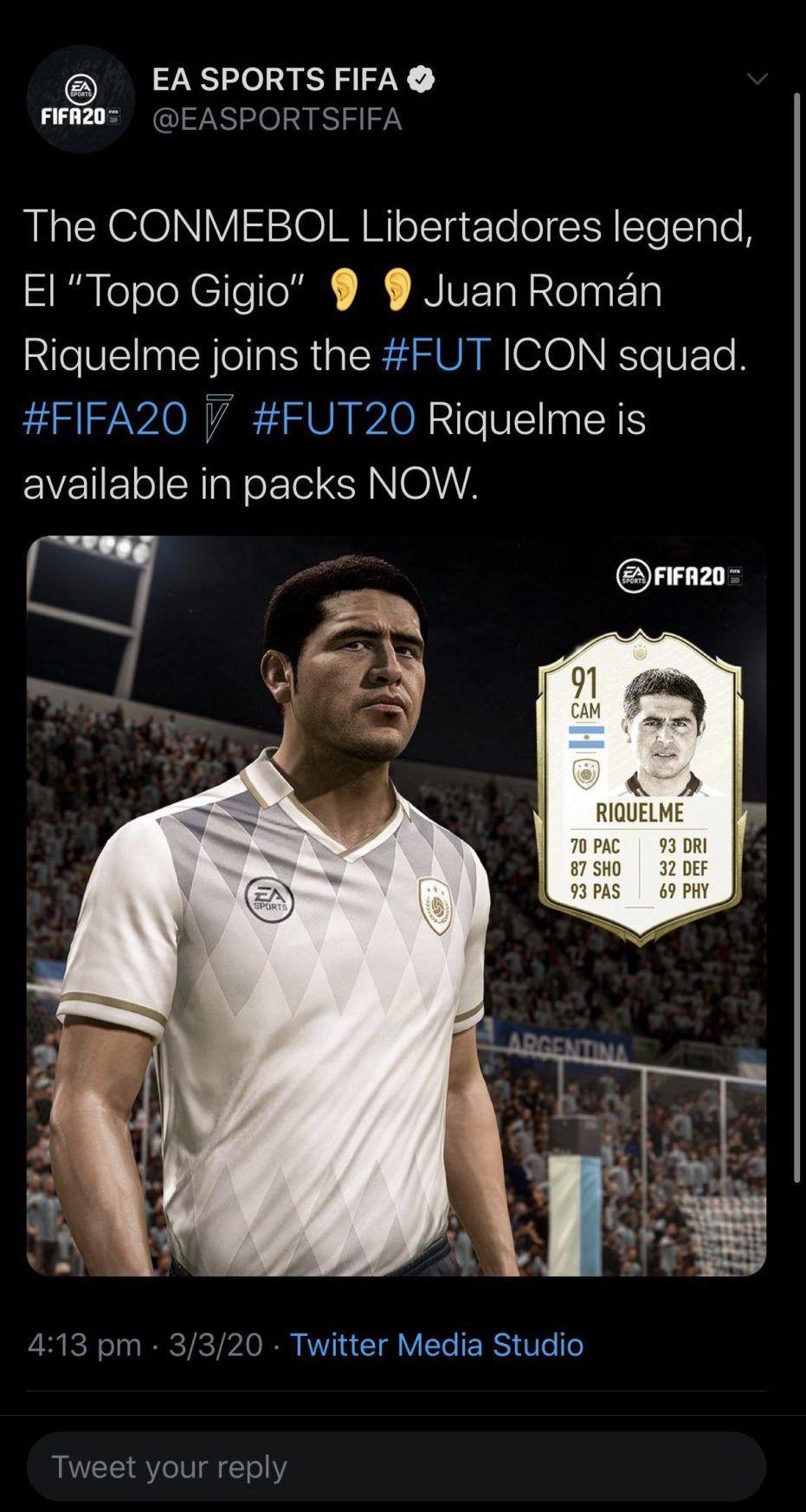 Icono FIFA 20 Riquelme