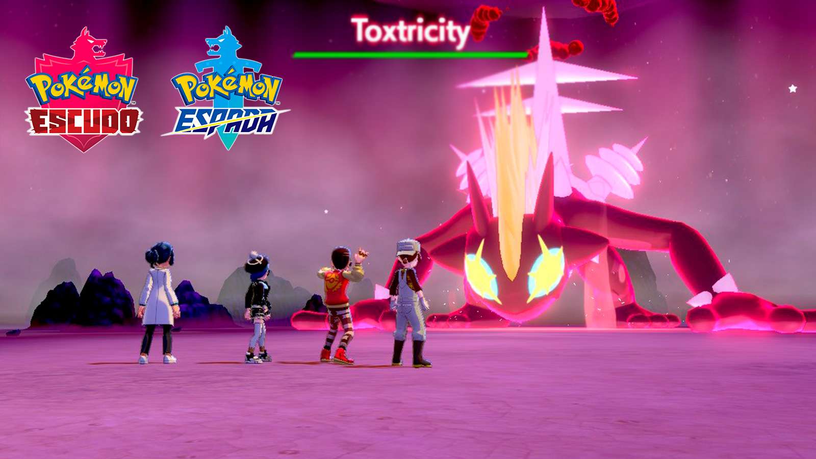 Toxtricity gigamax en raid de pokémon espada y escudo