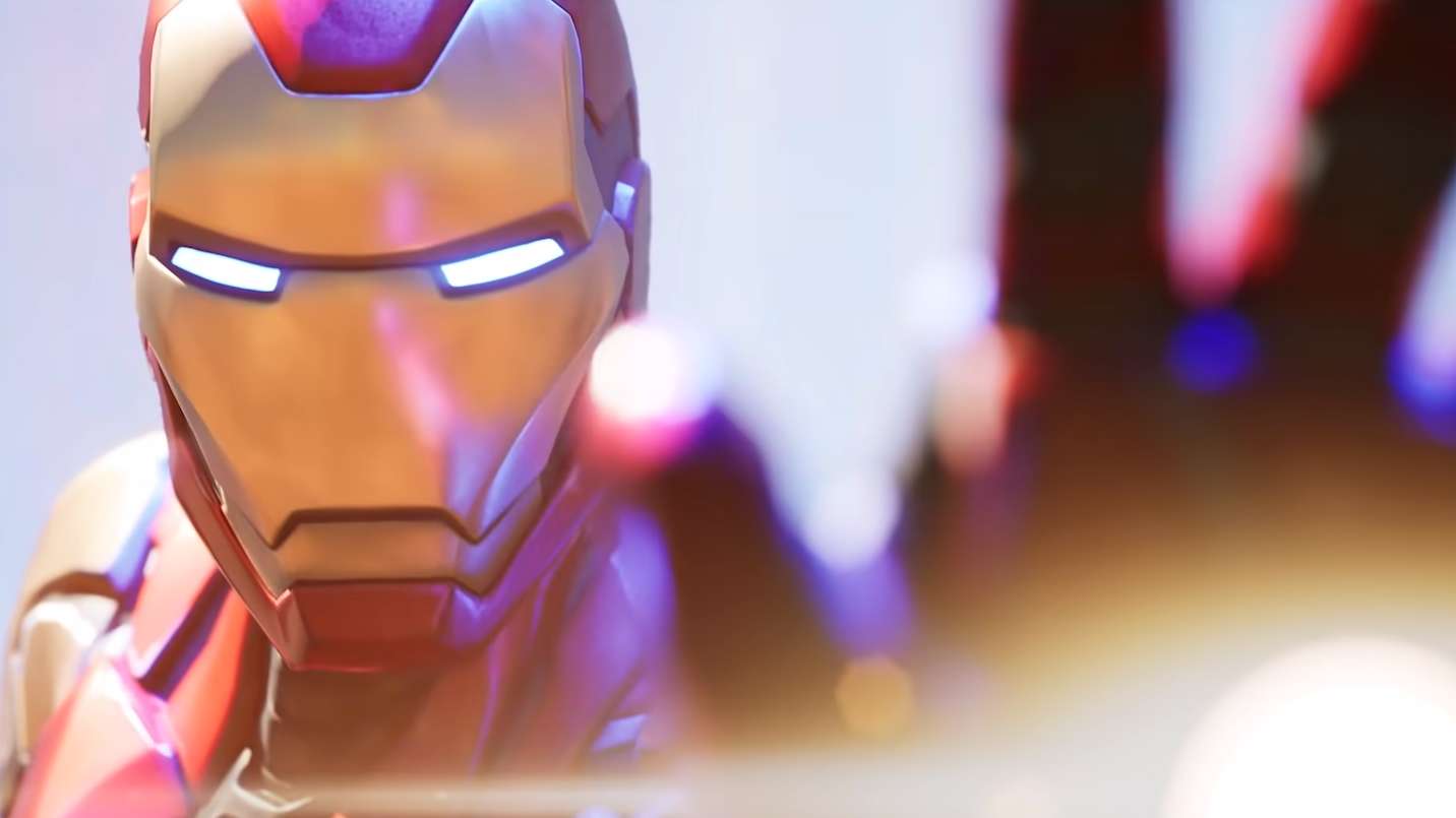 Iron Man usando los repulsores en Fortnite