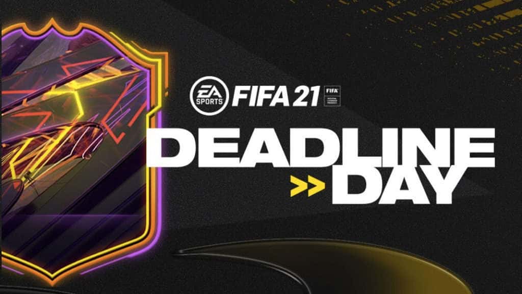 Deadline Day pack con el logo de FIFA 21