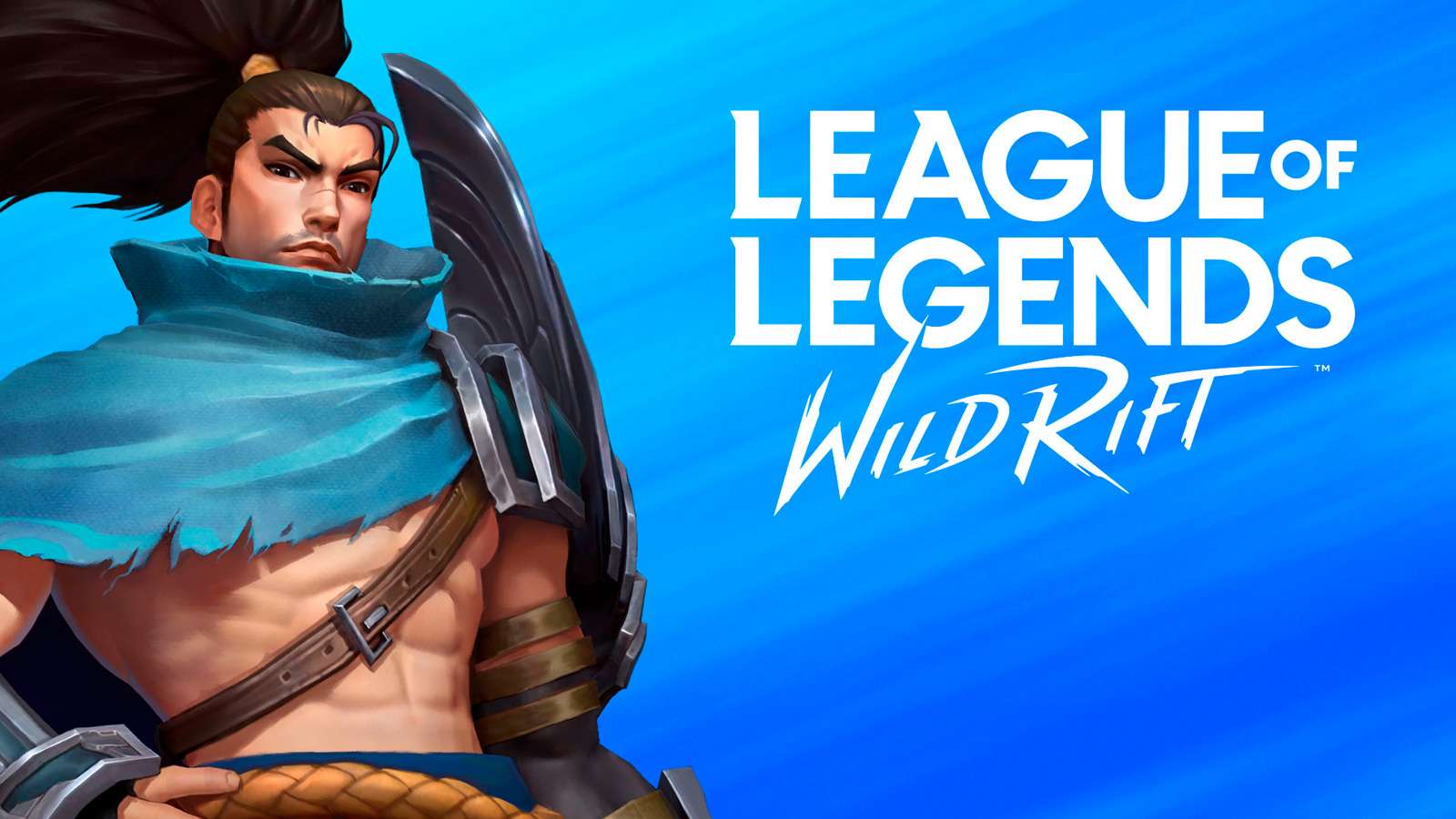 Yasuo con el logo de League of Legends: Wild Rift