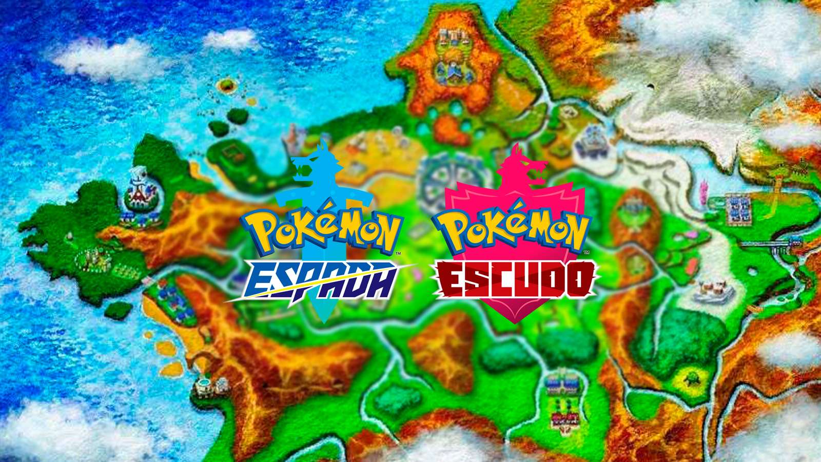 Región Kalos y logos Pokémon Espada y Escudo