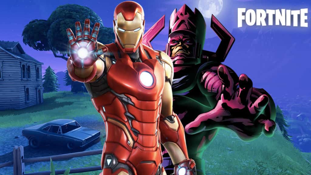 Galactus y Iron Man en Fortnite