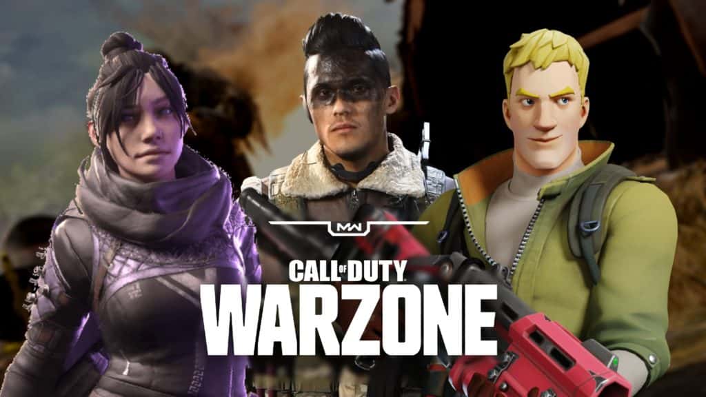 Personajes de Warzone Fortnite y Apex Legends