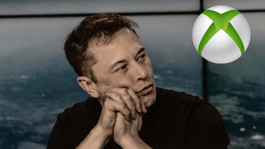 Elon Musk con el logo de Xbox