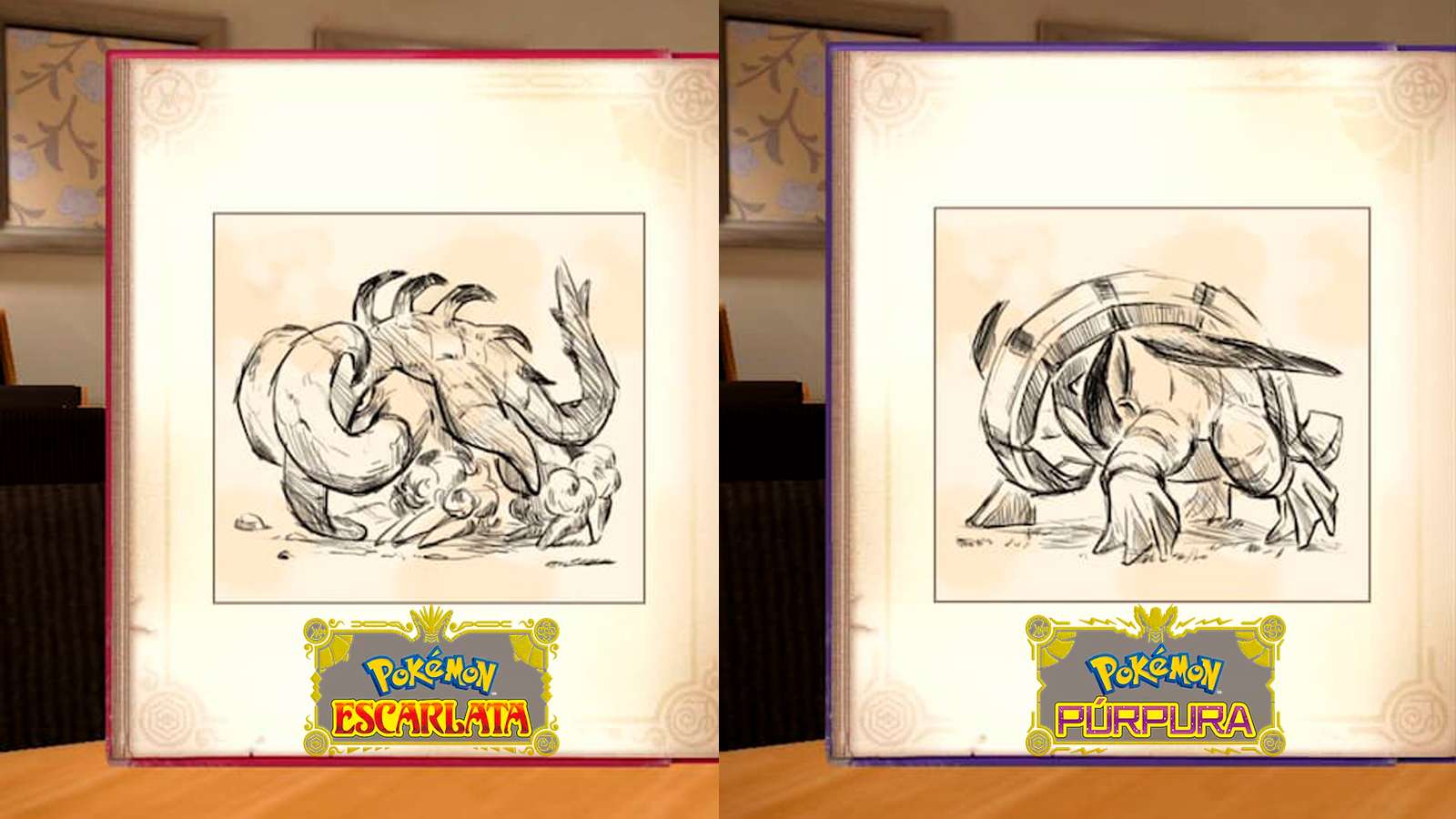 Colmilargo y Ferrodada en Pokémon Escarlata y Púrpura