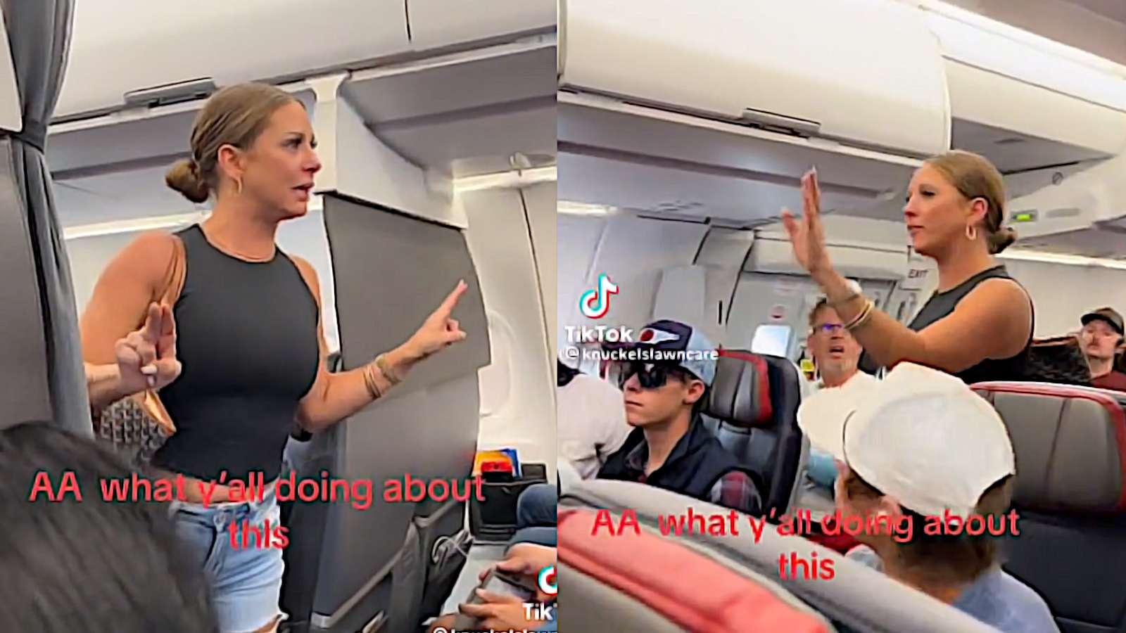 Una mujer se vuelve viral por un extraño arrebato y una alucinación en un avión