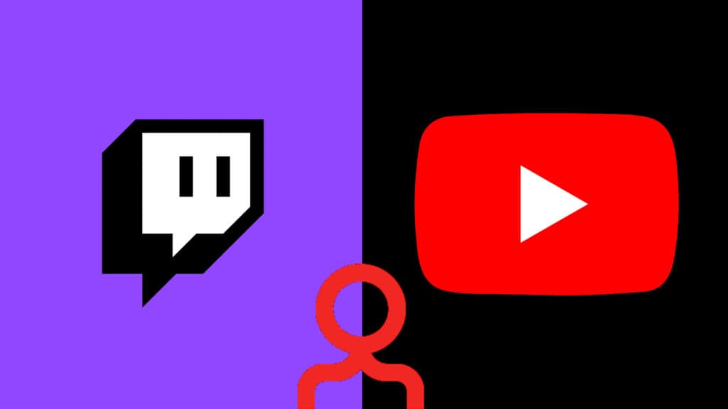 Logos de Twitch y YouTube