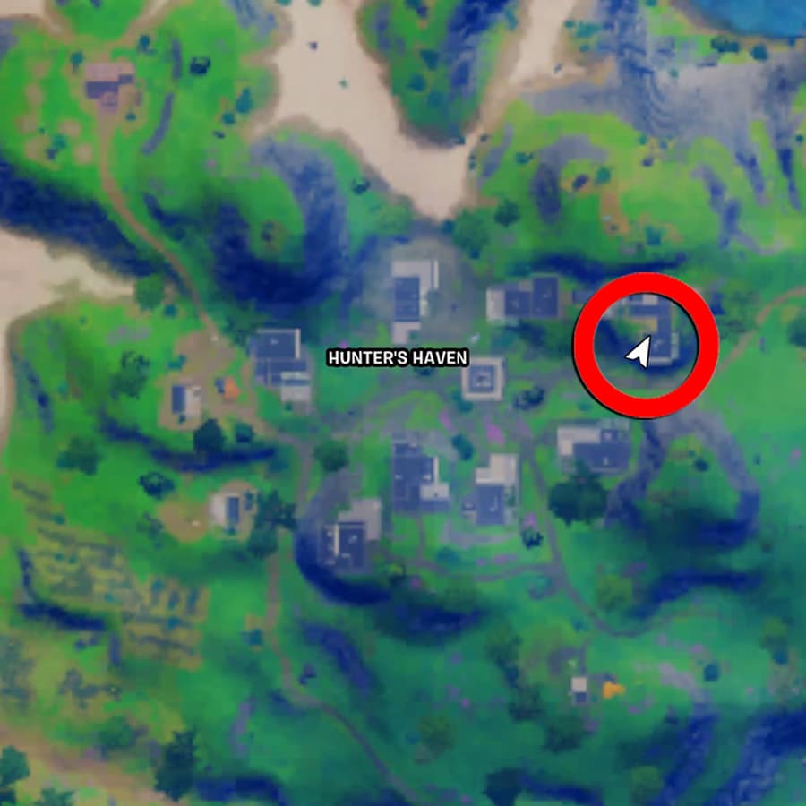 Mapa casita cazador fortnite