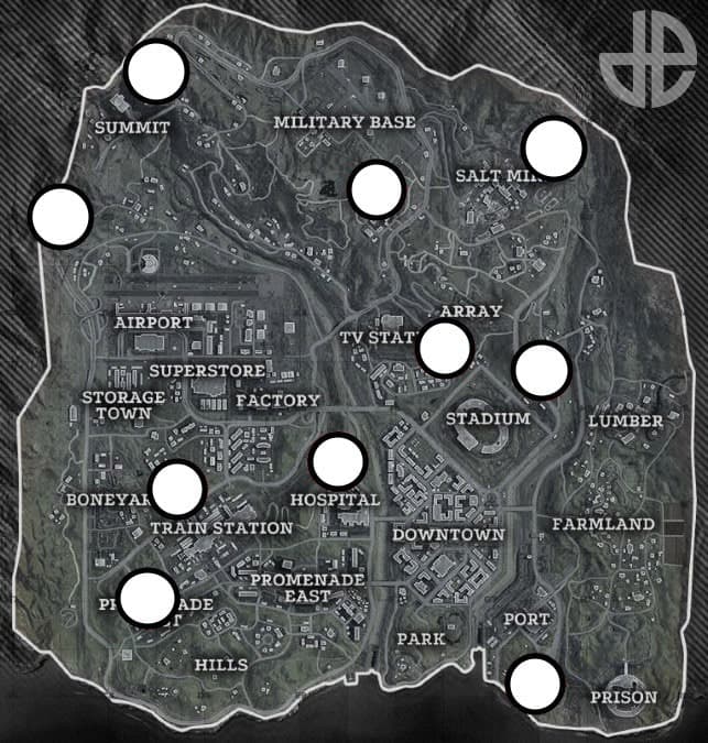 mapa localizacion campos pow rambo warzone