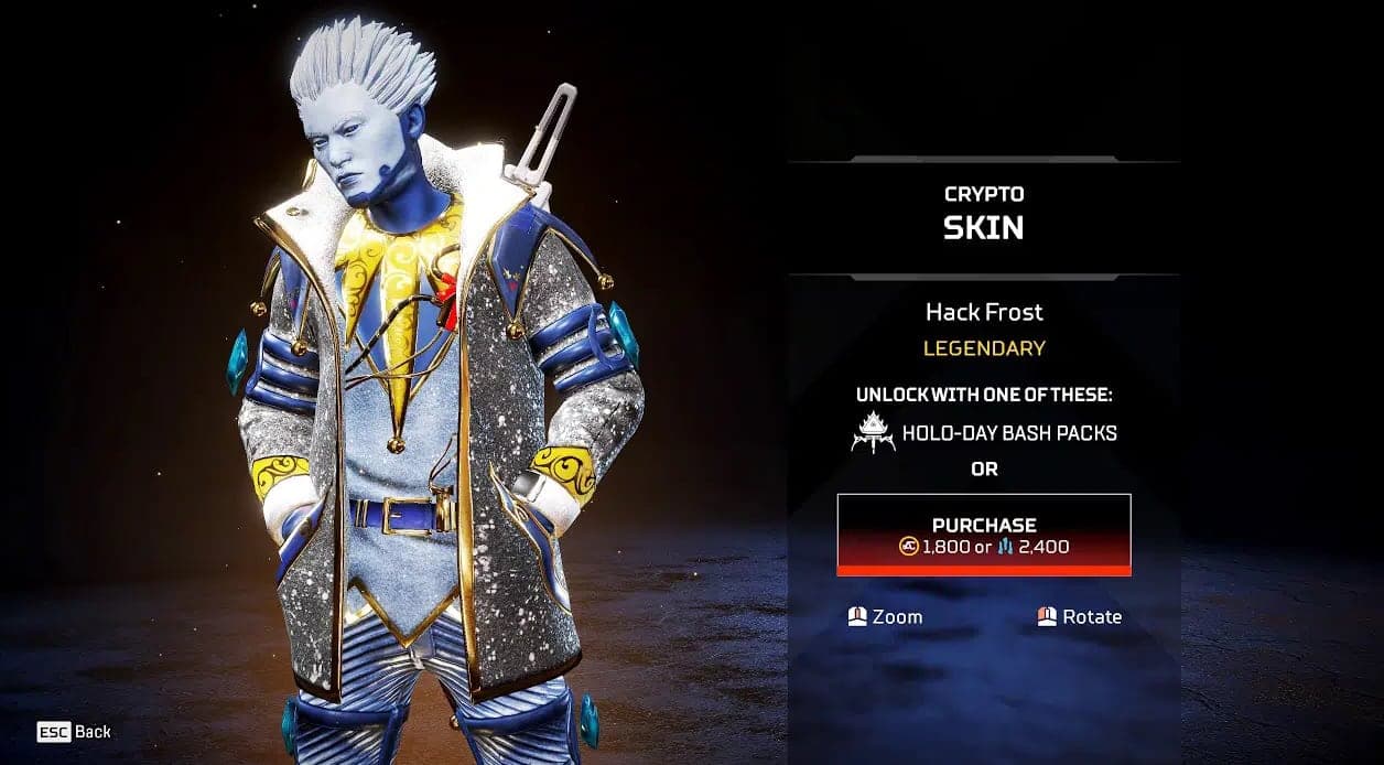 Hack Frost skins más rara de Apex Legends
