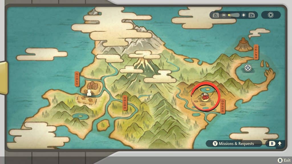 Mapa apariciones masivas leyendas pokemon arceus