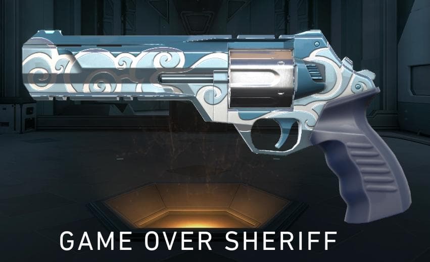 Jett’s Game Over Sheriff skins valorant