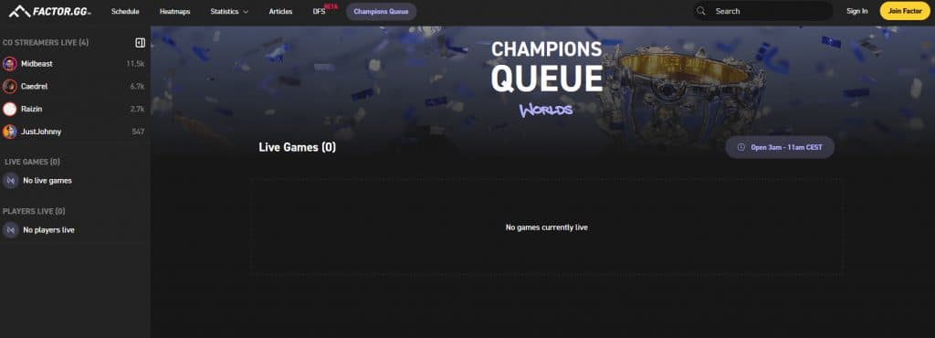 champions queue portal