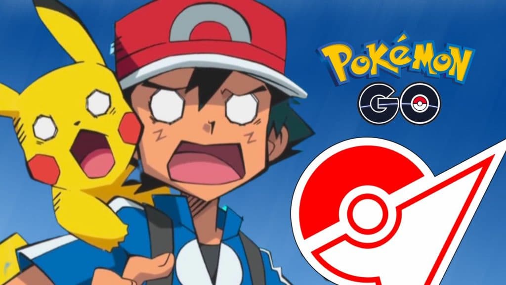 ash y pikachu con el logo de Pokémon Go