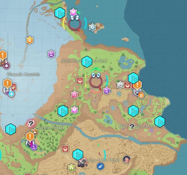 mapa de las estacas de Chi-yu pokémon