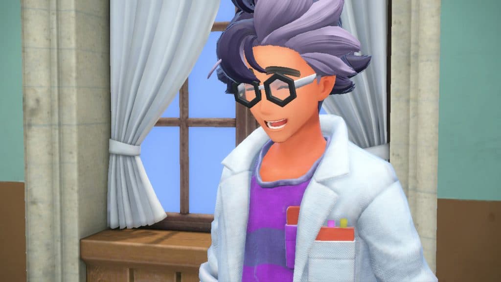 profesor pokémon escarlata y púrpura