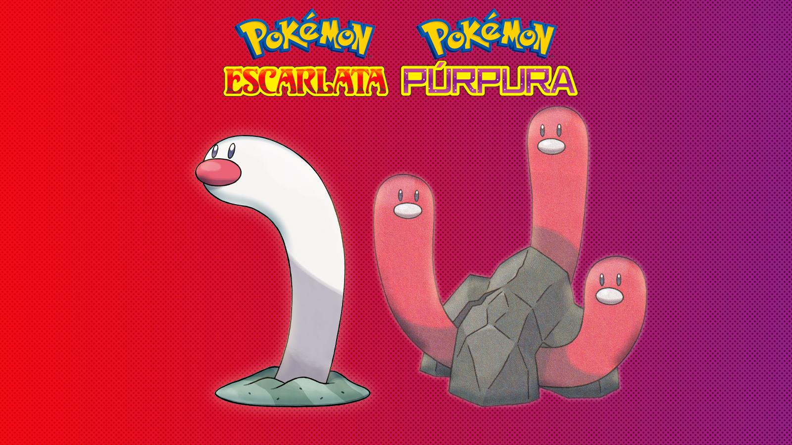 Wiglett Wugtrio Pokémon Escarlata y Púrpura