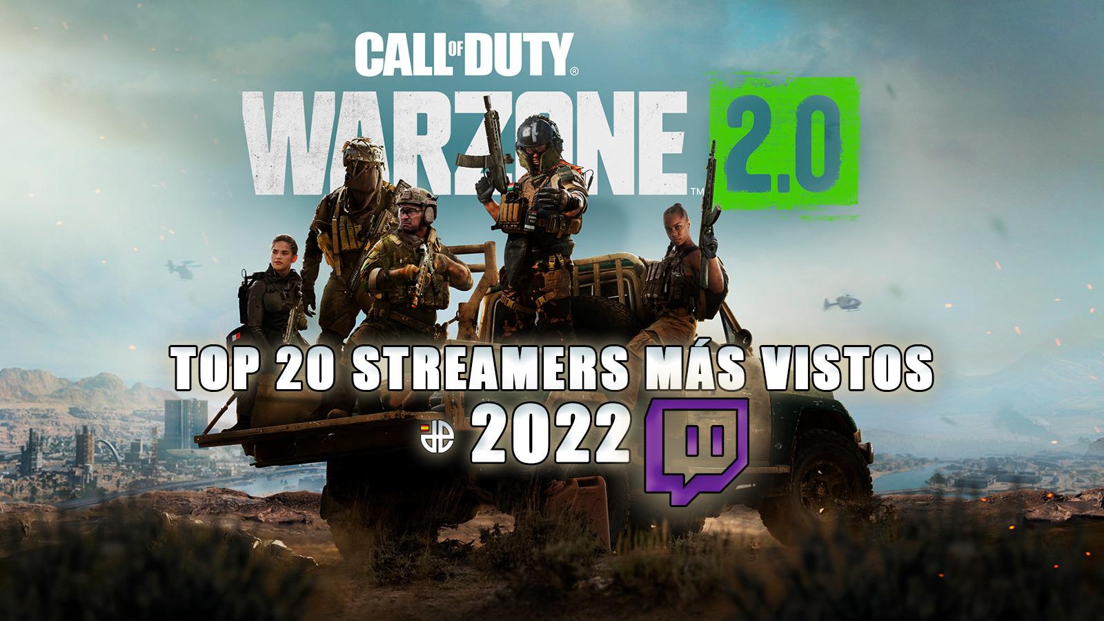 los 20 streamers mas vistos de warzone 2022