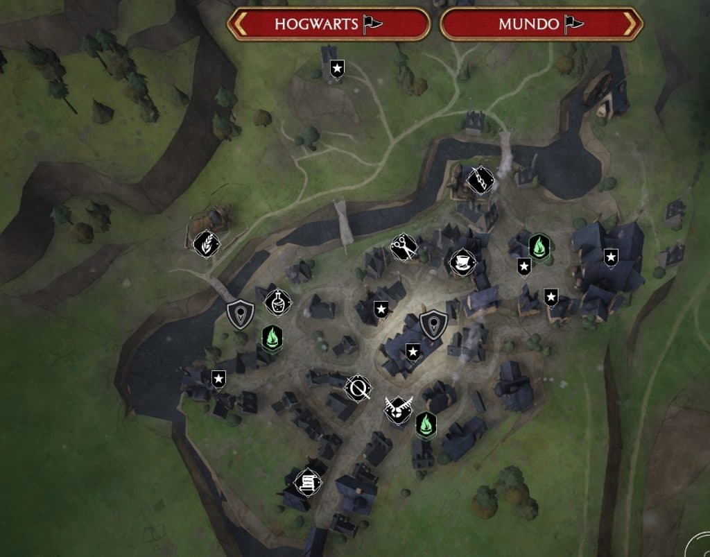 Mapa de hogsmeade en hogwarts legacy