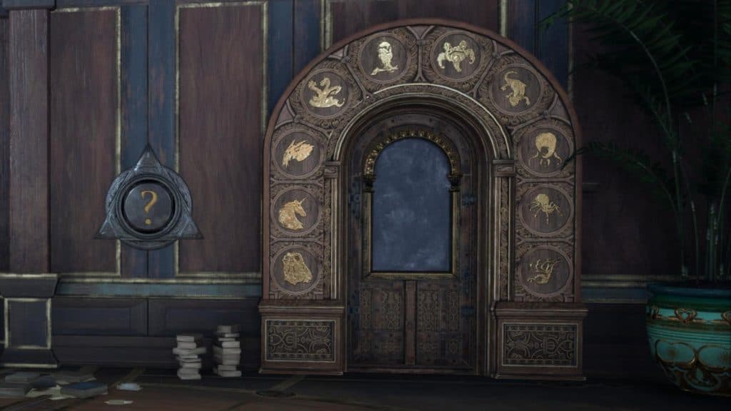 puertas con símbolos en Hogwarts Legacy