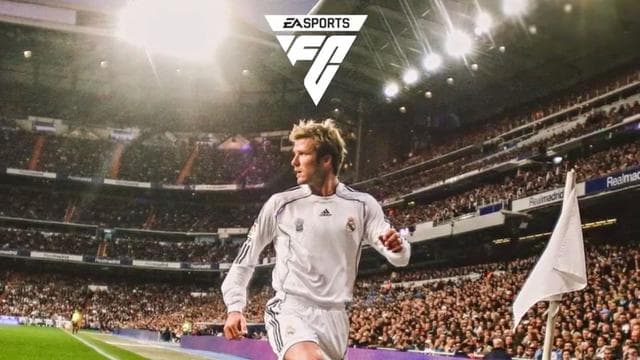 David Beckham con el logo de EA SPORTS FC