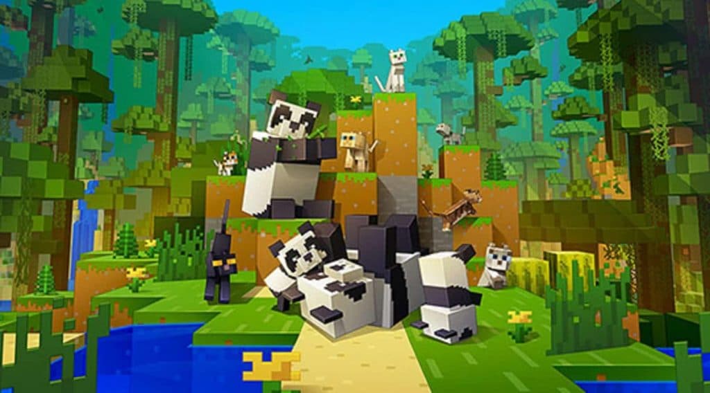 osos panda en minecraft