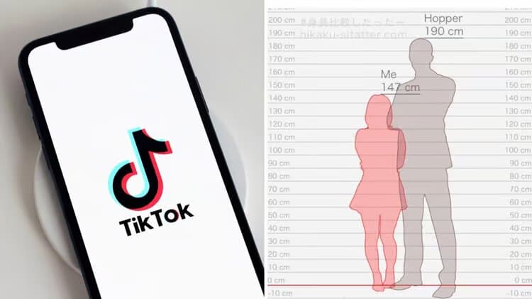 comparar estaturas en TikTok