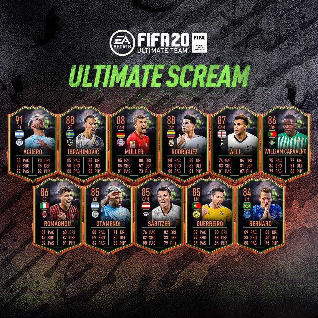 Jugadores Ultimate Scream FIFA 20