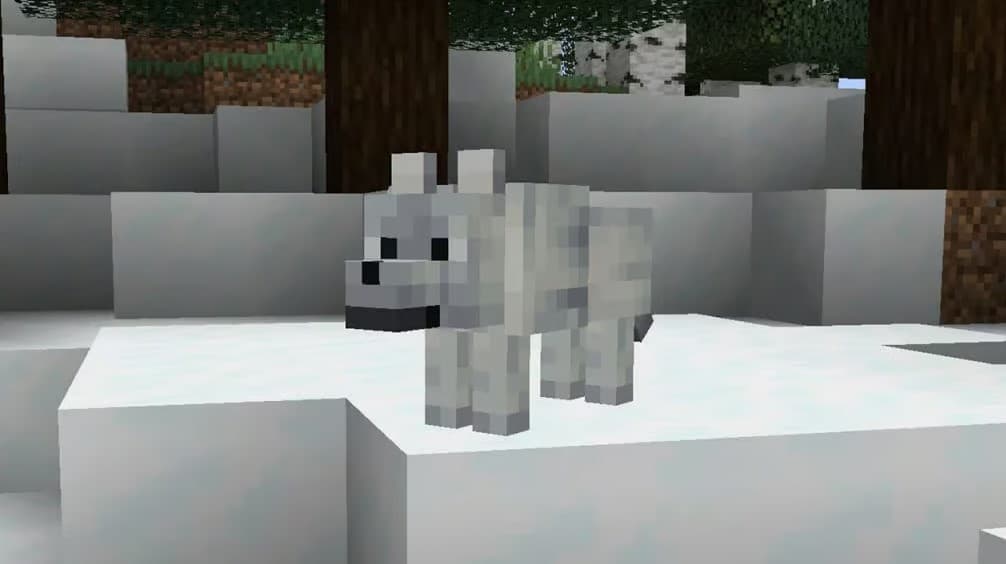 lobo de las nieves minecraft