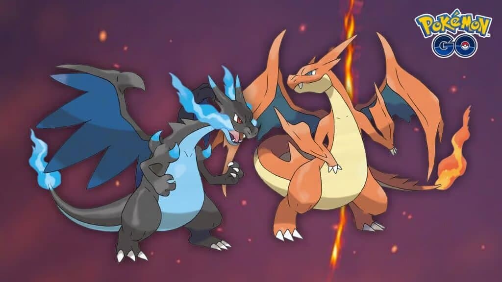 Mega Charizard X e Y en Pokémon Go.